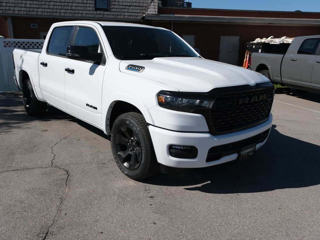 2026 RAM 1500 Big Horn/Lone Star Night Edition in Bright White Clear-Coat Exterior Paint — front three-quarter view